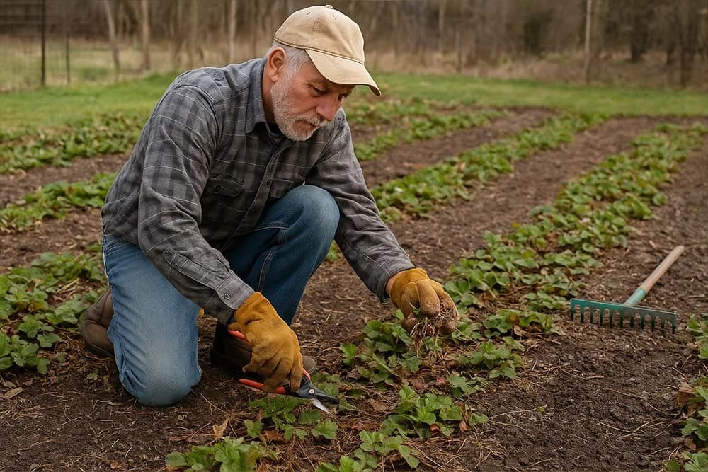rad u jagodnjaku u proljeće