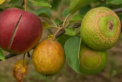 Poremećaji plodova jabuka koji nisu izazvani bolestima